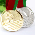 Médaille d&#39;or personnalisée ronde en métal de récompense de sport personnalisé de vente chaude